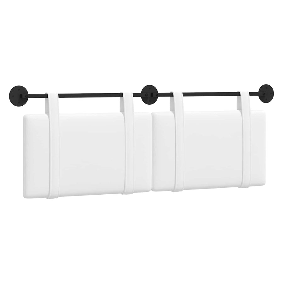 Hangend Hoofdeinde Wandgemonteerd Wit 150 x 55 x 5 cm Stof