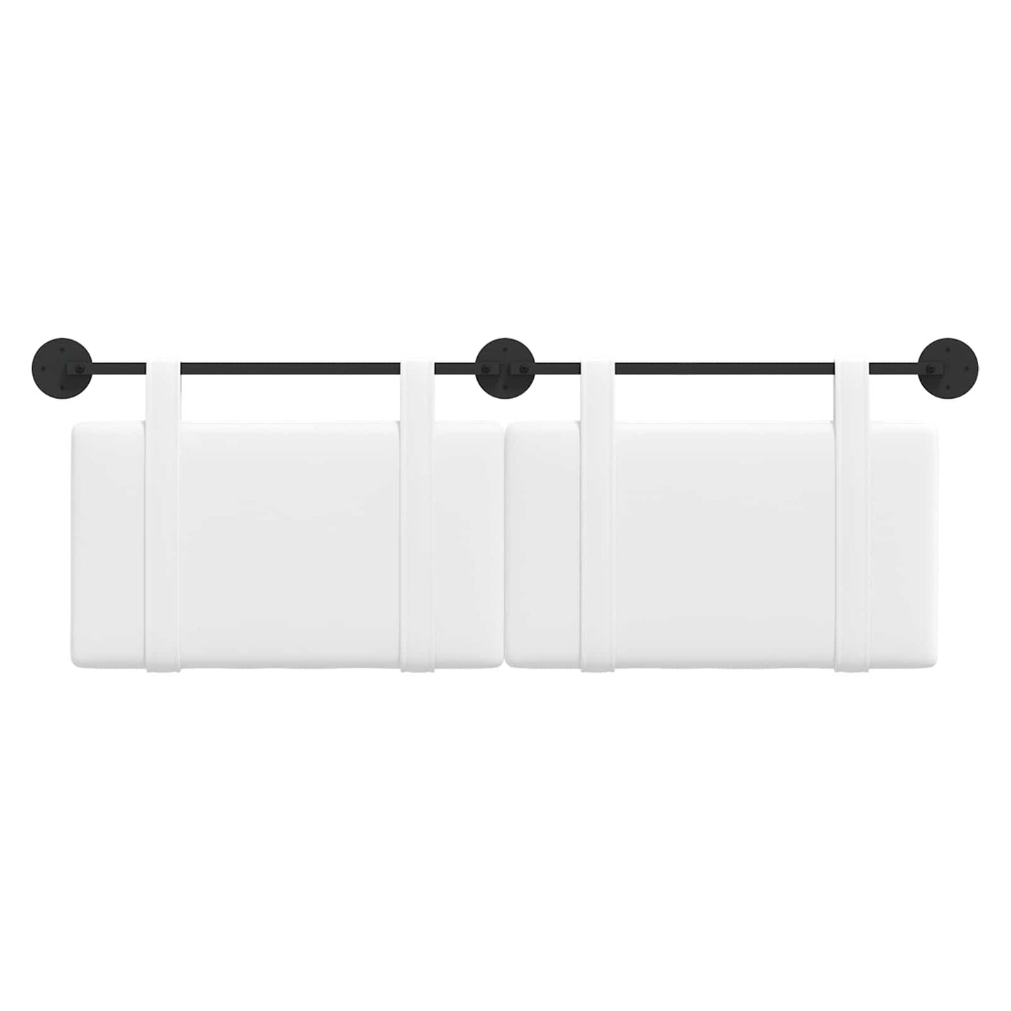 Hangend Hoofdeinde Wandgemonteerd Wit 150 x 55 x 5 cm Stof