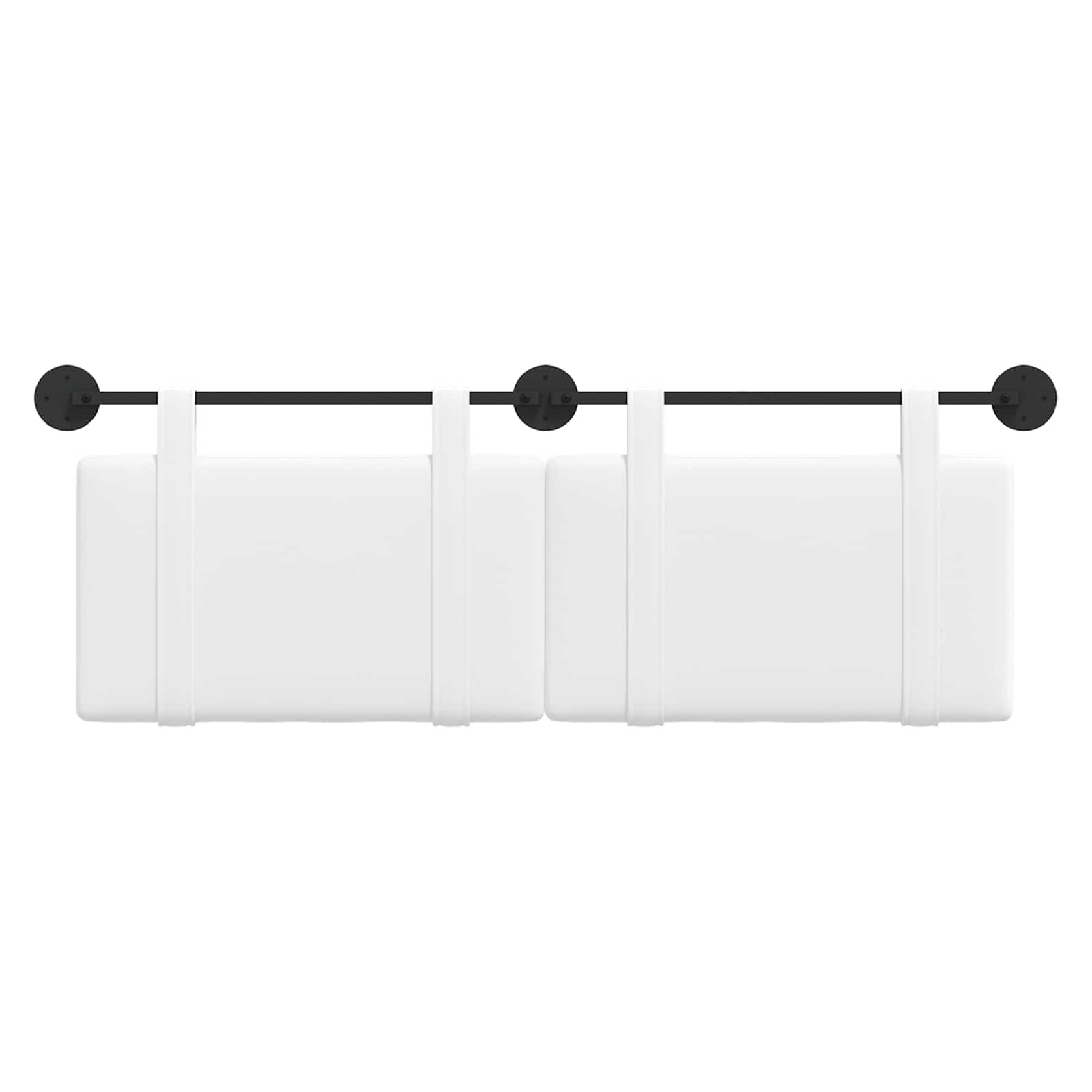 Hangend Hoofdeinde Wandgemonteerd Wit 150 x 55 x 5 cm Stof