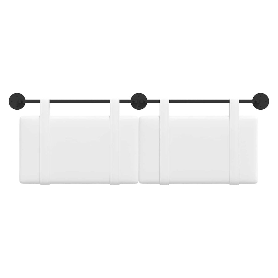 Hangend Hoofdeinde Wandgemonteerd Wit 150 x 55 x 5 cm Stof