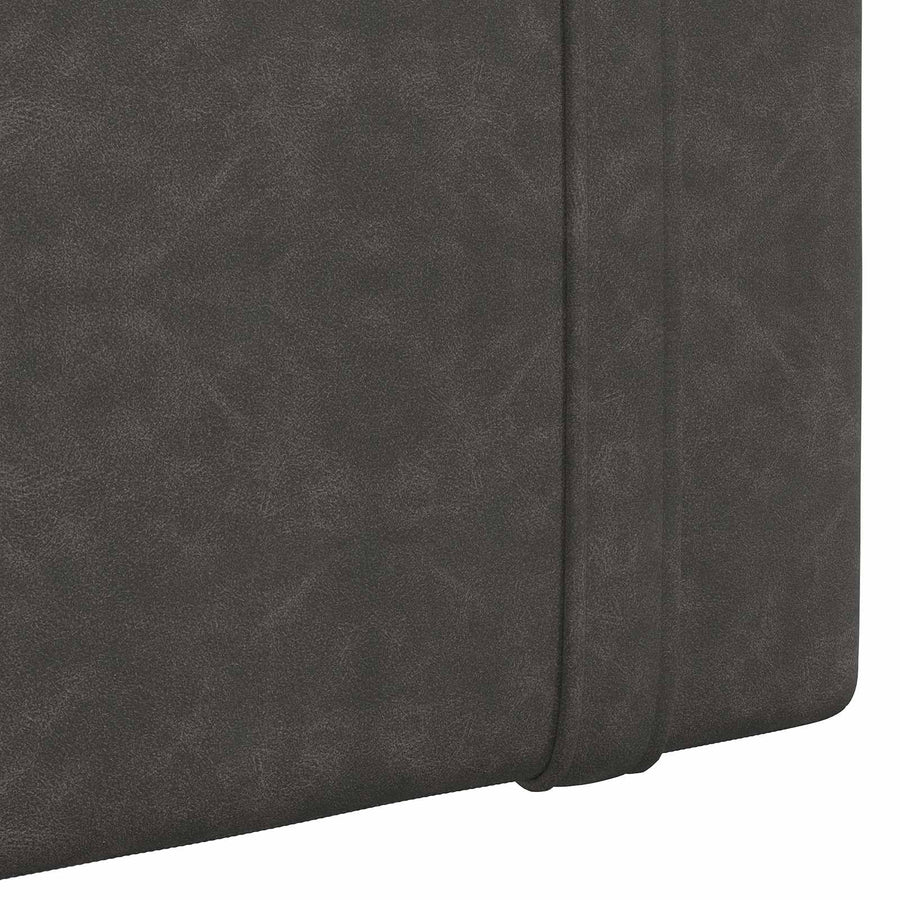 Hangend Hoofdeinde Effen Zwart 150 x 55 x 5 cm Antiek PU