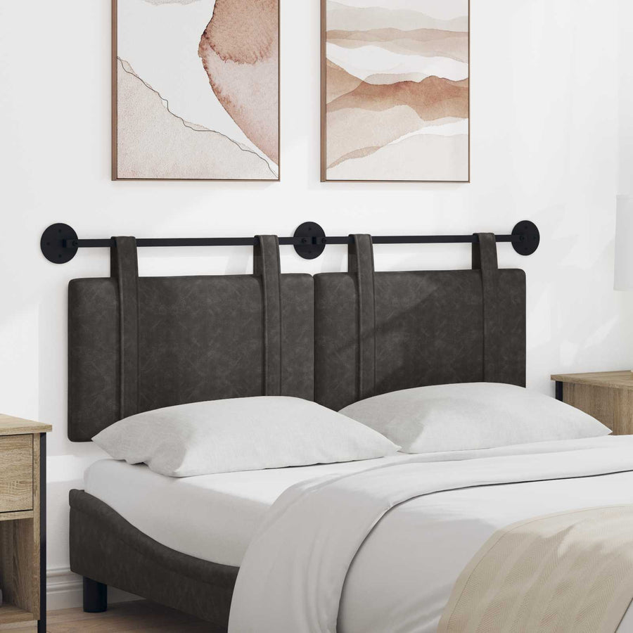 Hangend Hoofdeinde Effen Zwart 150 x 55 x 5 cm Antiek PU