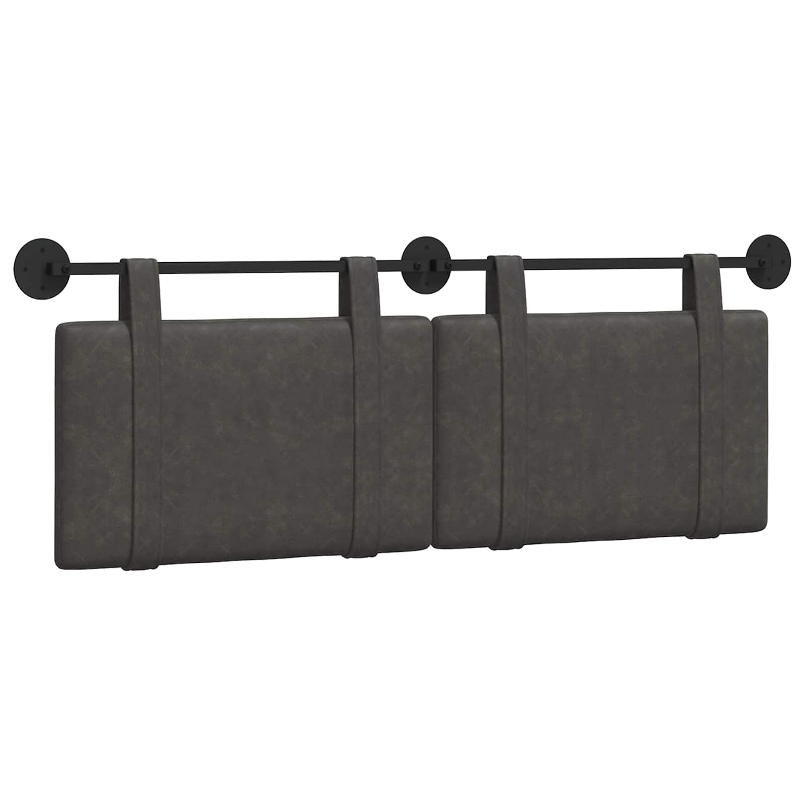 Hangend Hoofdeinde Effen Zwart 150 x 55 x 5 cm Antiek PU