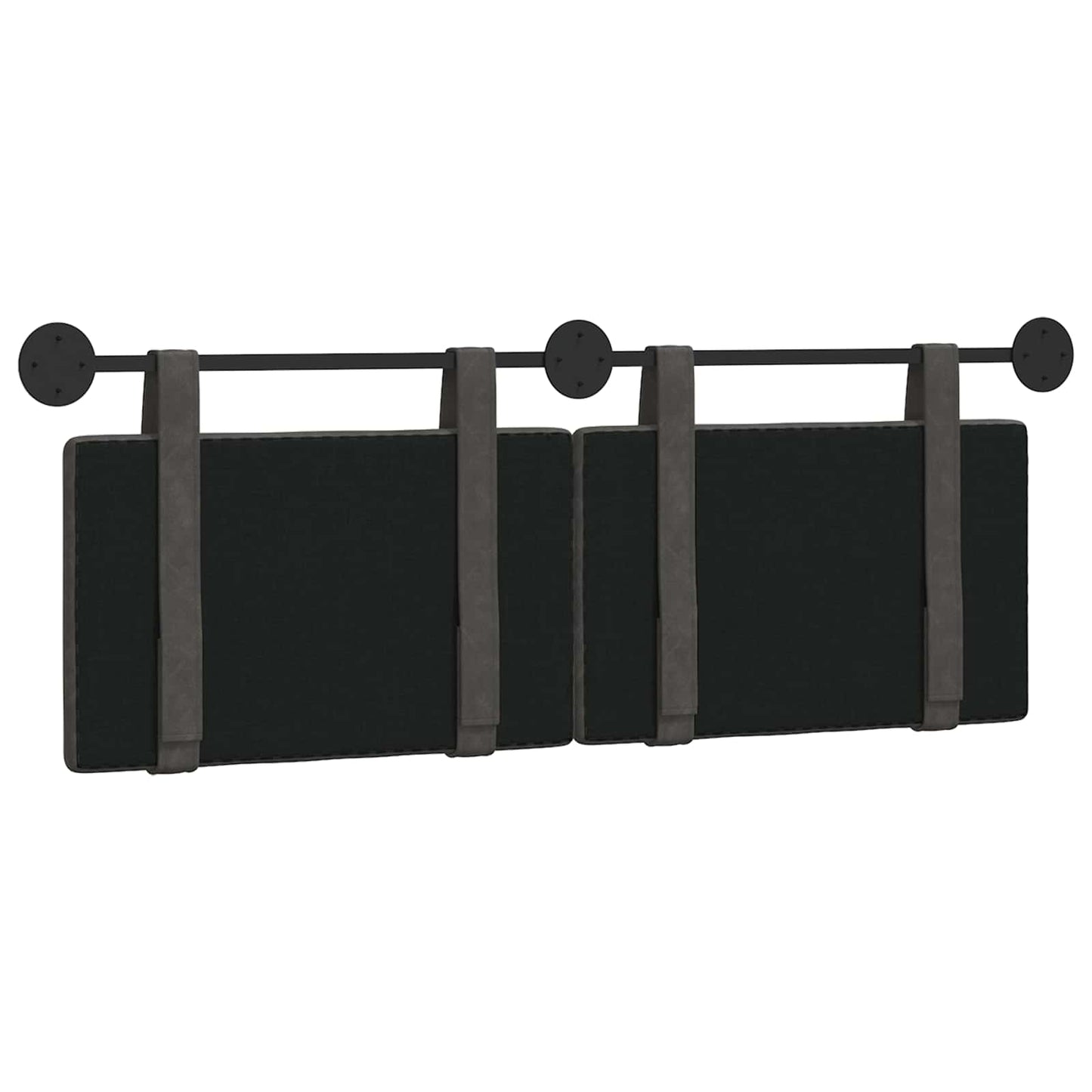 Hangend Hoofdeinde Effen Zwart 150 x 55 x 5 cm Antiek PU