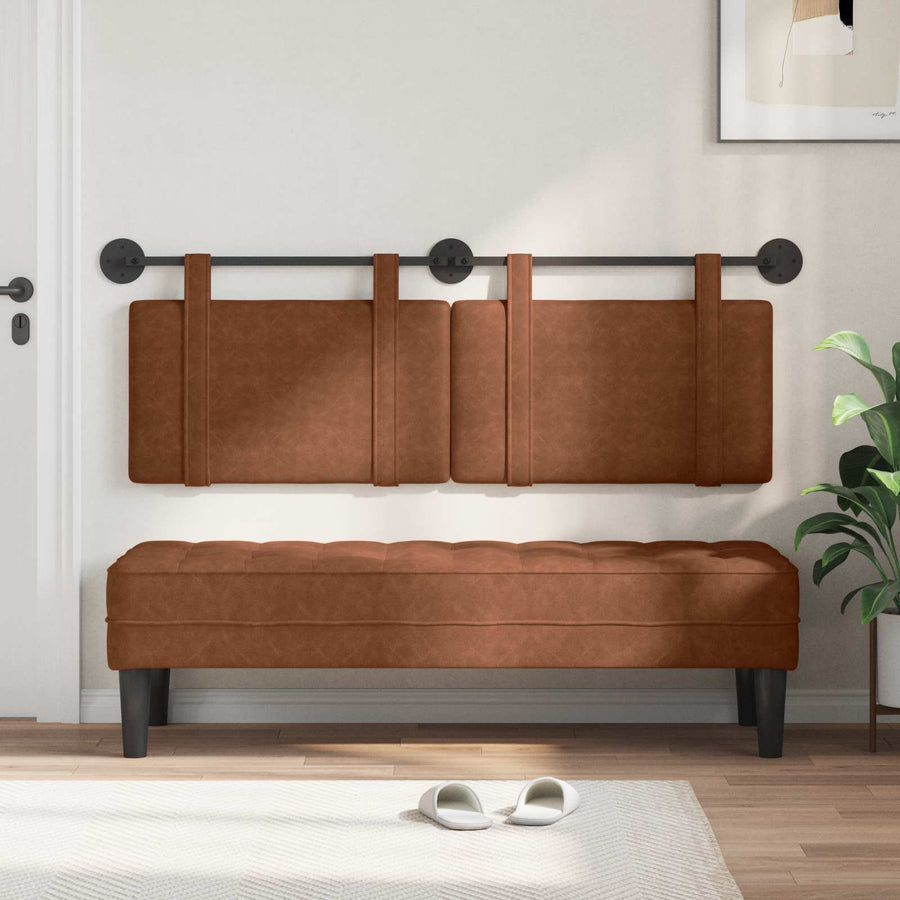 Hangend Hoofdeinde Effen Bruin 150 x 55 x 5 cm Antiek PU