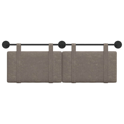 Hangend Hoofdeinde Effen Grijs 150 x 55 x 5 cm Antiek PU