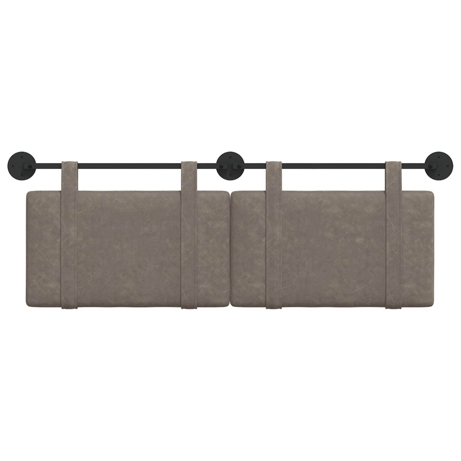 Hangend Hoofdeinde Effen Grijs 150 x 55 x 5 cm Antiek PU