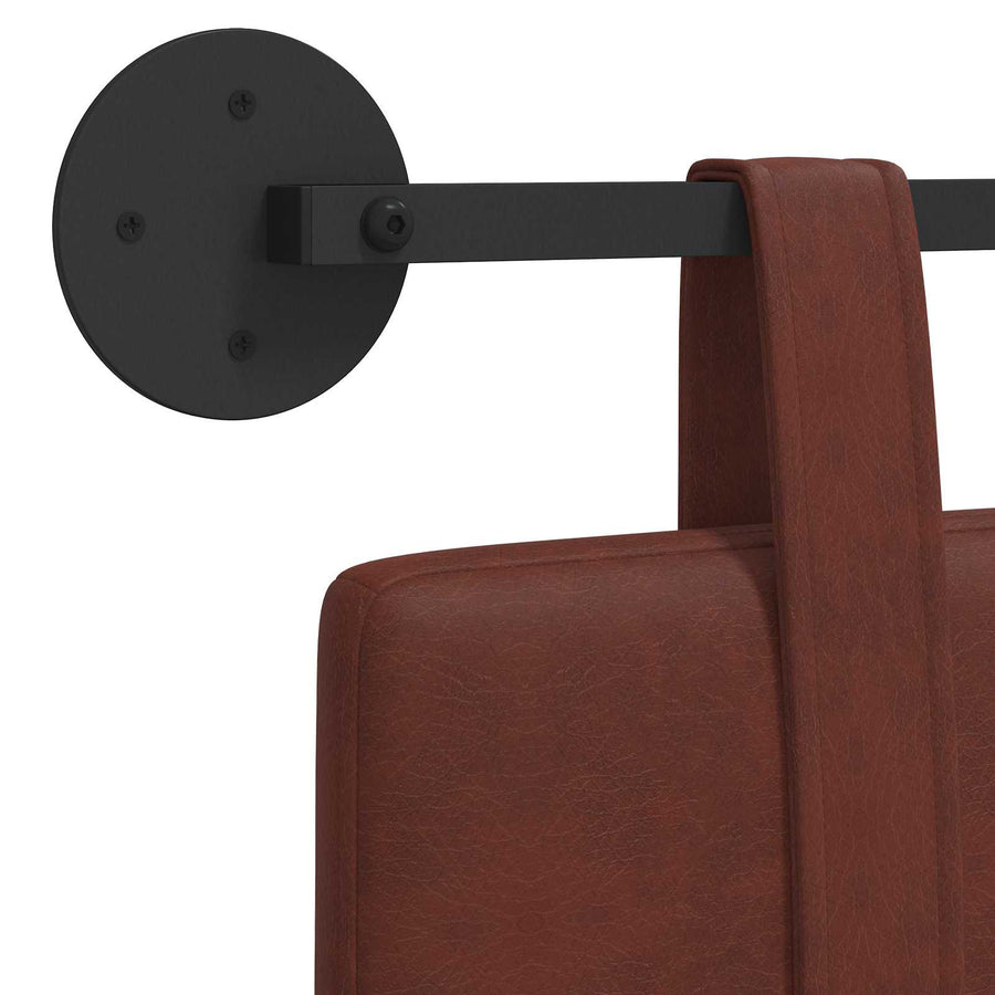 Hangend Hoofdeinde Glanzend Bruin 150 x 55 x 5 cm Antiek PU