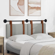 Hoofdeinde hangend 140x40 cm bewerkt hout wolkengrijs