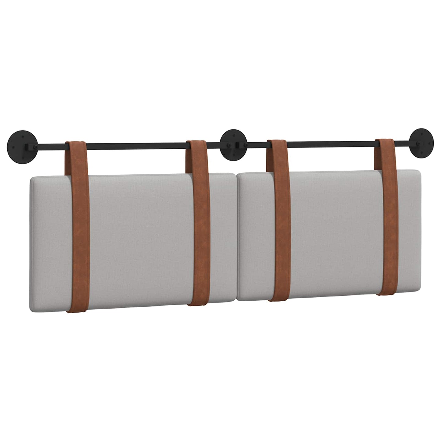 Hangend Hoofdeinde Effen Wolkengrijs 140 x 40 cm Bewerkt hout