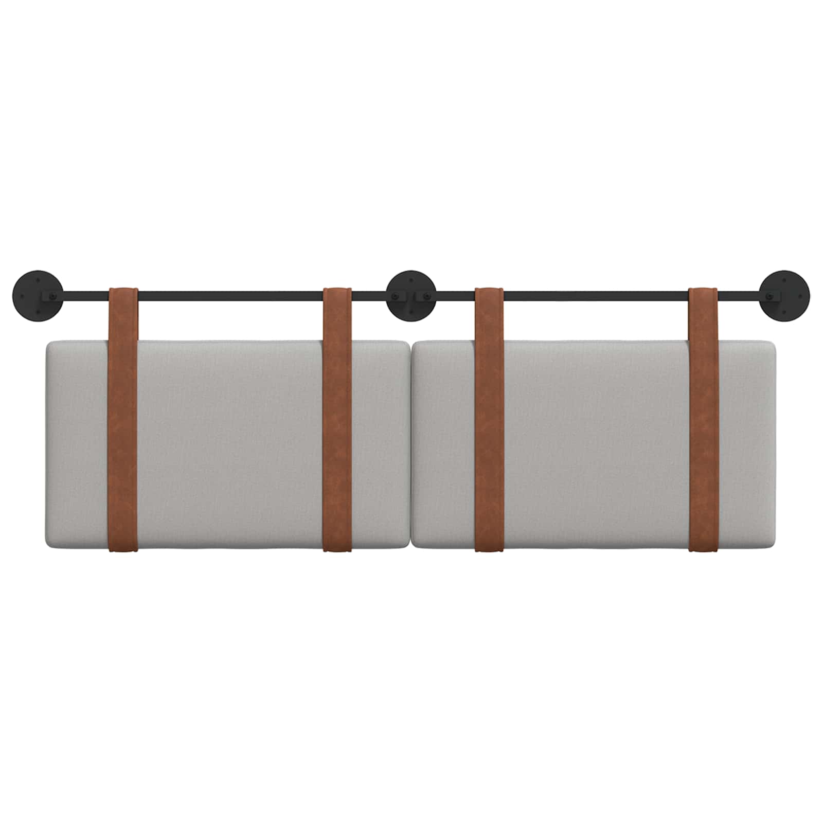 Hangend Hoofdeinde Effen Wolkengrijs 140 x 40 cm Bewerkt hout