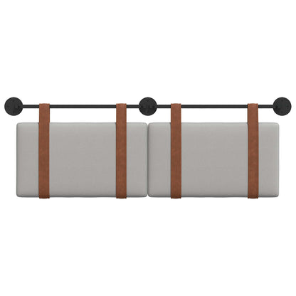 Hangend Hoofdeinde Effen Wolkengrijs 140 x 40 cm Bewerkt hout