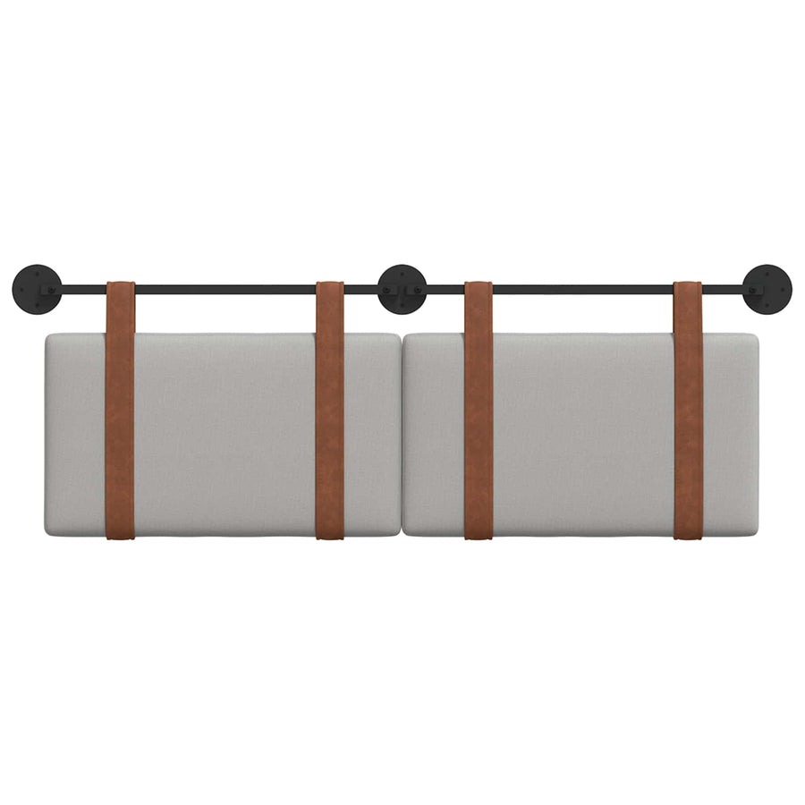 Hangend Hoofdeinde Effen Wolkengrijs 140 x 40 cm Bewerkt hout