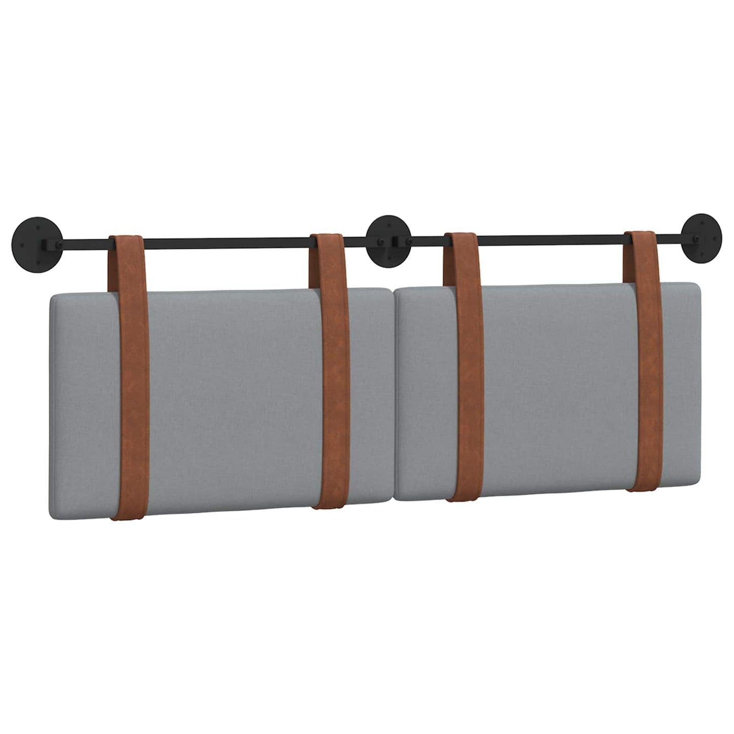 Hangend Hoofdeinde Effen Lichtgrijs 140 x 40 cm Bewerkt hout