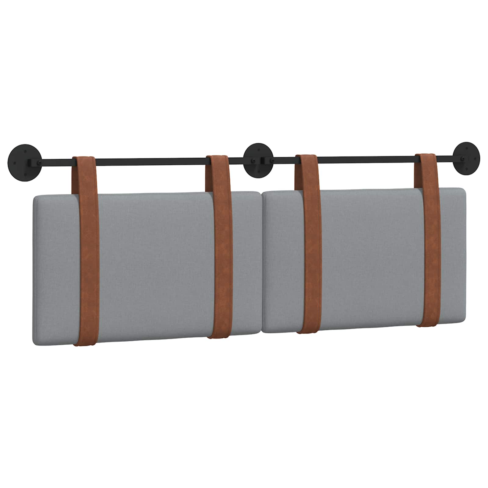 Hangend Hoofdeinde Effen Lichtgrijs 140 x 40 cm Bewerkt hout