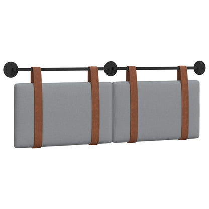 Hangend Hoofdeinde Effen Lichtgrijs 140 x 40 cm Bewerkt hout