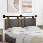 Wall-Mounted Headboard Solid Dark Grey 140 x 40 cm Engineered wood