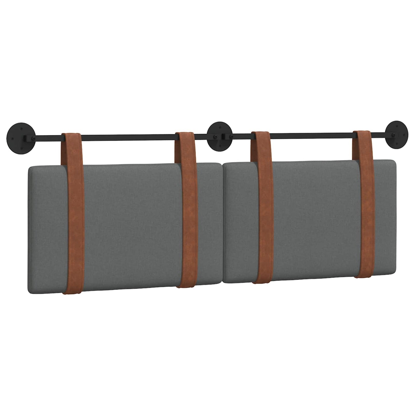 Hangend Hoofdeinde Effen Donkergrijs 140 x 40 cm Bewerkt hout