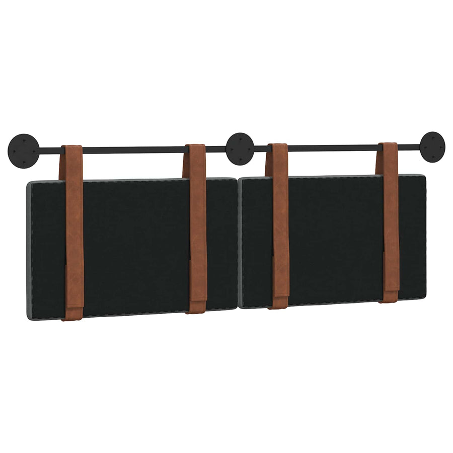 Hangend Hoofdeinde Effen Donkergrijs 140 x 40 cm Bewerkt hout
