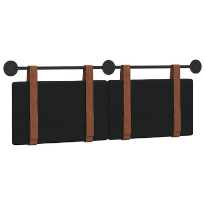 Hangend Hoofdeinde Effen Zwart 140 x 40 cm Bewerkt hout