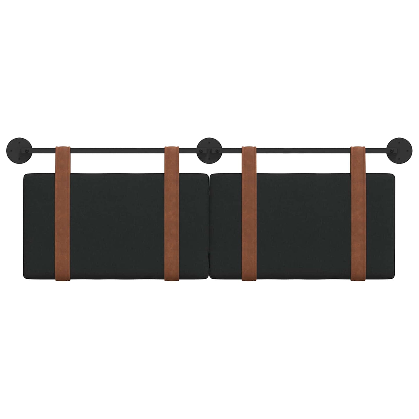 Hangend Hoofdeinde Effen Zwart 140 x 40 cm Bewerkt hout