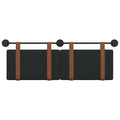 Hangend Hoofdeinde Effen Zwart 140 x 40 cm Bewerkt hout