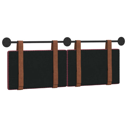 Hangend Hoofdeinde Effen Wijnrood 140 x 40 cm Bewerkt hout