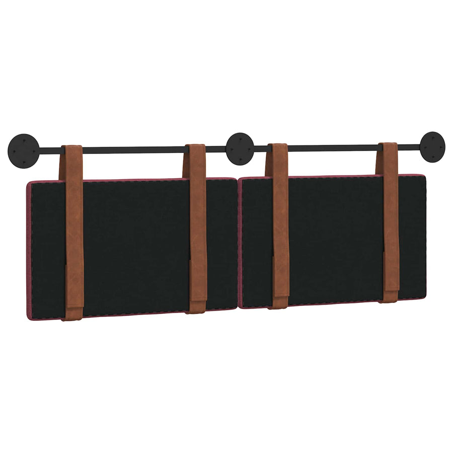 Hangend Hoofdeinde Effen Wijnrood 140 x 40 cm Bewerkt hout