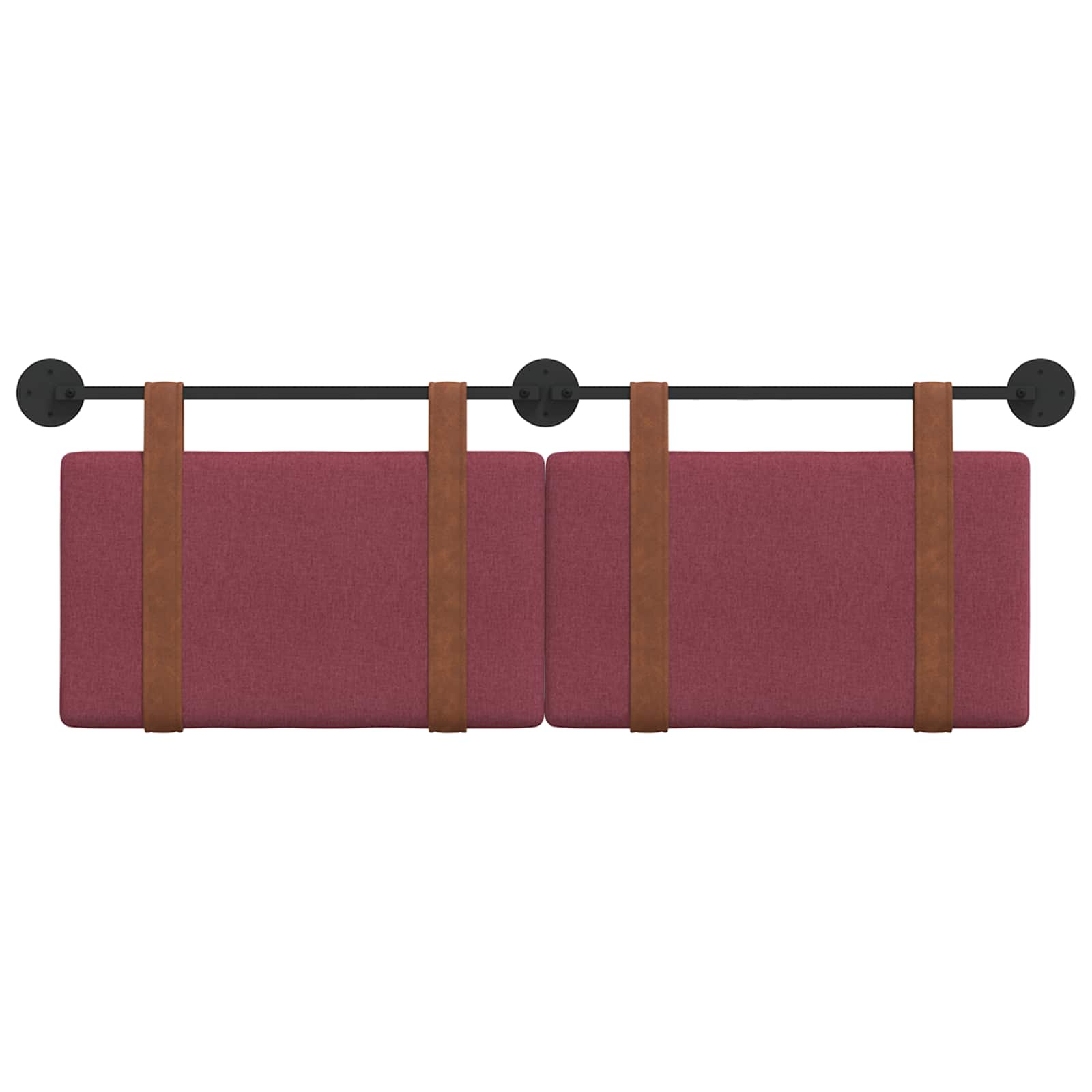 Hangend Hoofdeinde Effen Wijnrood 140 x 40 cm Bewerkt hout