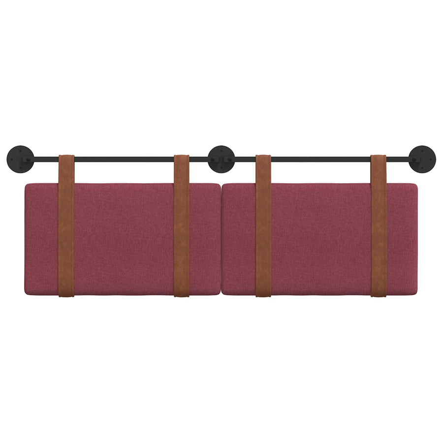 Hangend Hoofdeinde Effen Wijnrood 140 x 40 cm Bewerkt hout