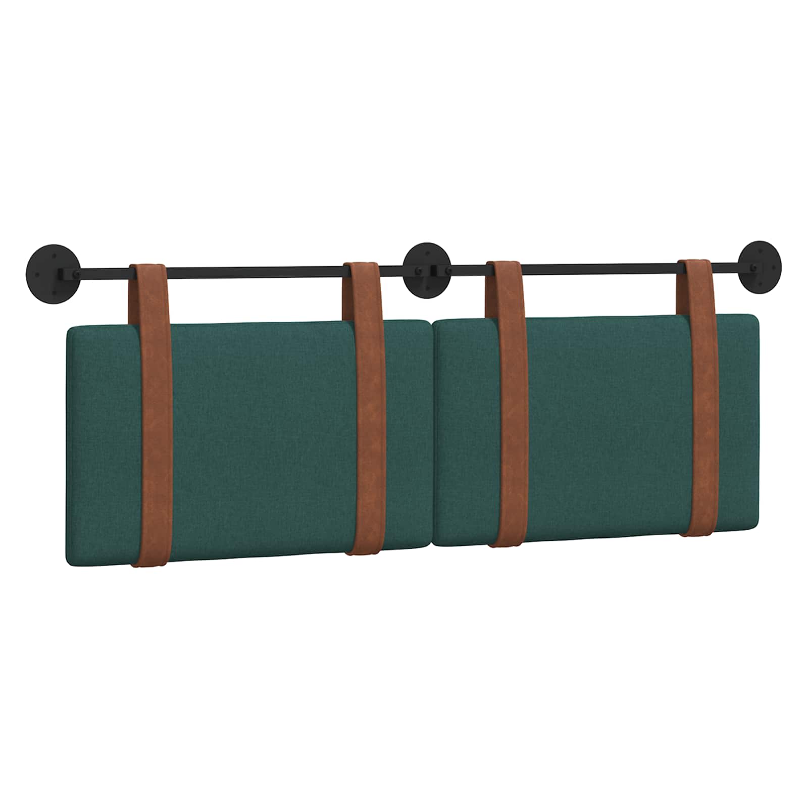 Hangend Hoofdeinde Effen Donkergroen 140 x 40 cm Bewerkt hout