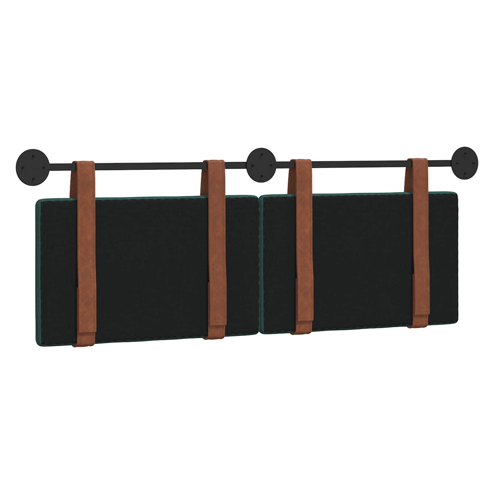 Hangend Hoofdeinde Effen Donkergroen 140 x 40 cm Bewerkt hout