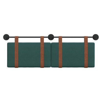 Hangend Hoofdeinde Effen Donkergroen 140 x 40 cm Bewerkt hout