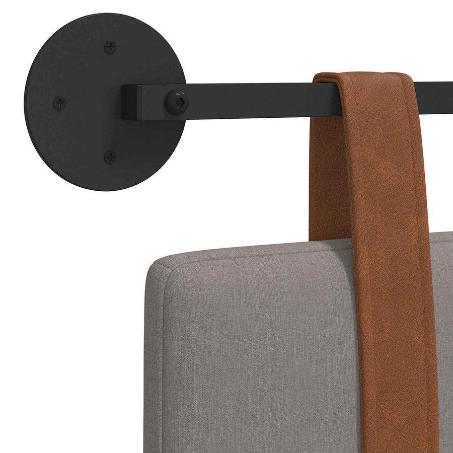 Hangend Hoofdeinde Effen Taupe 140 x 40 cm Bewerkt hout