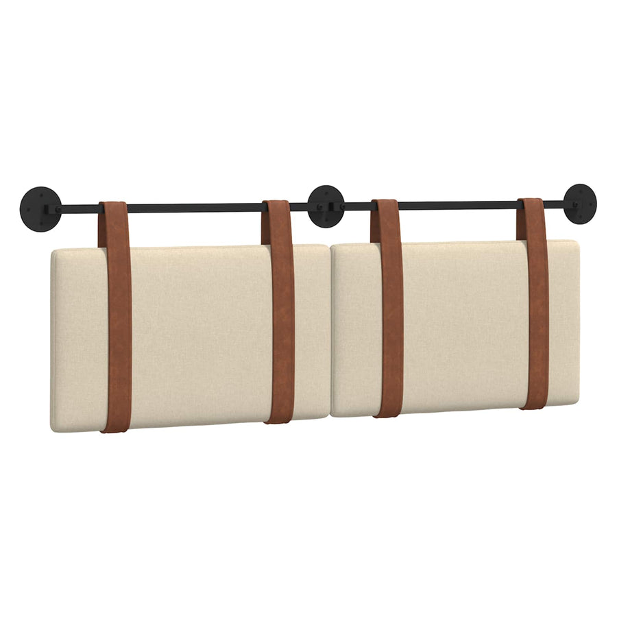 Hangend Hoofdeinde Effen Crème 140 x 40 cm Bewerkt hout