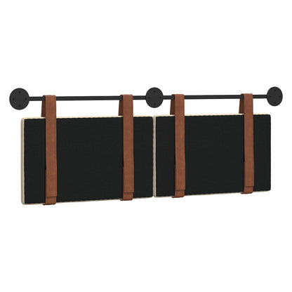 Hangend Hoofdeinde Effen Crème 140 x 40 cm Bewerkt hout