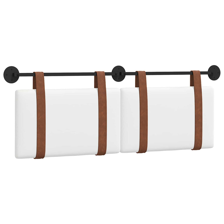 Hangend Hoofdeinde Wandgemonteerd Wit 140 x 40 cm Bewerkt hout