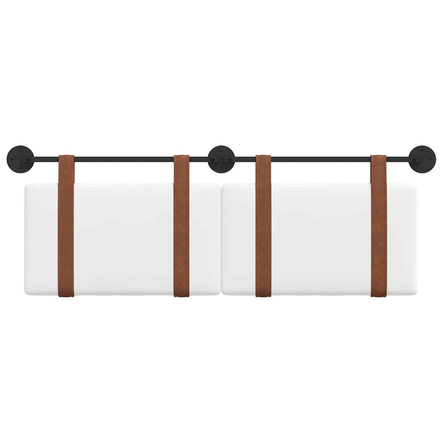 Hangend Hoofdeinde Wandgemonteerd Wit 140 x 40 cm Bewerkt hout