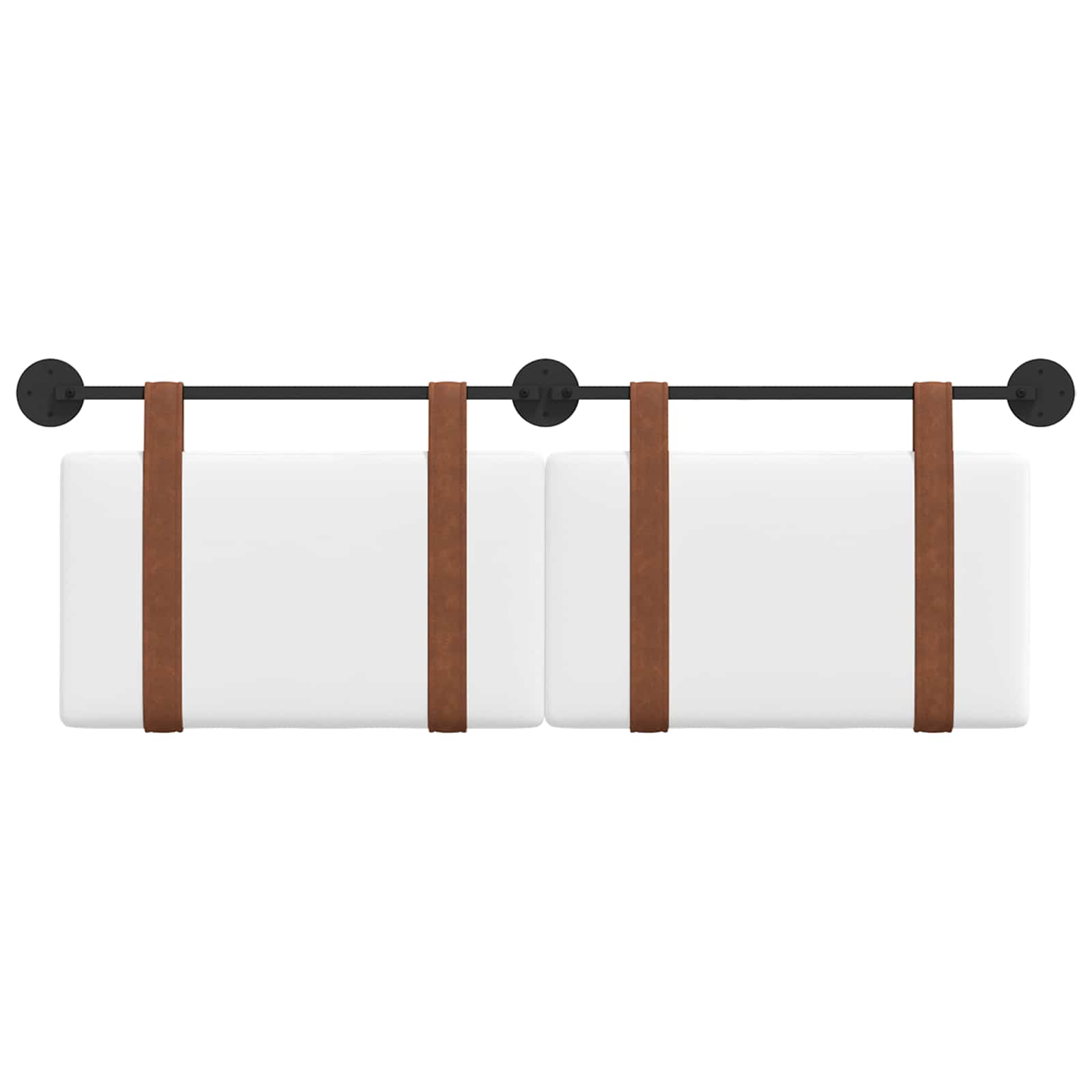 Hangend Hoofdeinde Wandgemonteerd Wit 140 x 40 cm Bewerkt hout