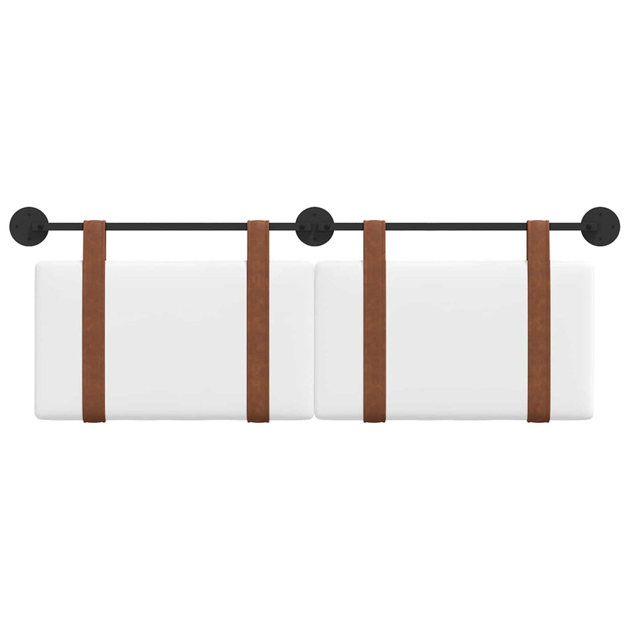 Hangend Hoofdeinde Wandgemonteerd Wit 140 x 40 cm Bewerkt hout
