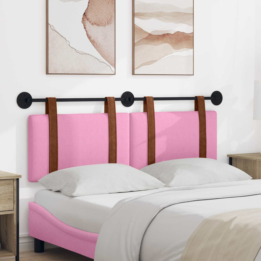 Hangend Hoofdeinde Wandgemonteerd Roze 140 x 40 cm Bewerkt hout