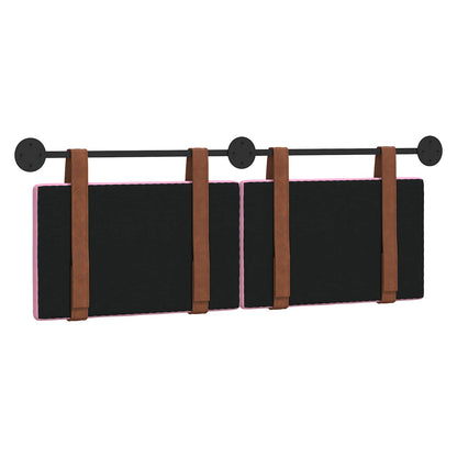 Hangend Hoofdeinde Wandgemonteerd Roze 140 x 40 cm Bewerkt hout