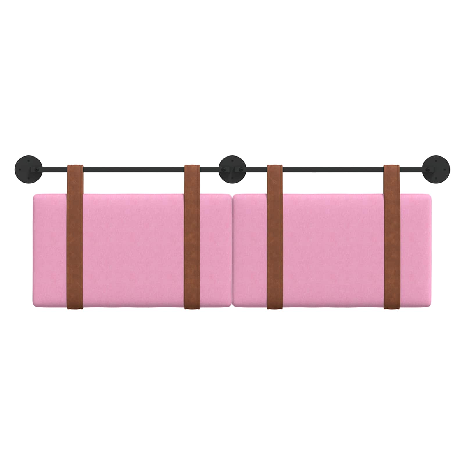 Hangend Hoofdeinde Wandgemonteerd Roze 140 x 40 cm Bewerkt hout