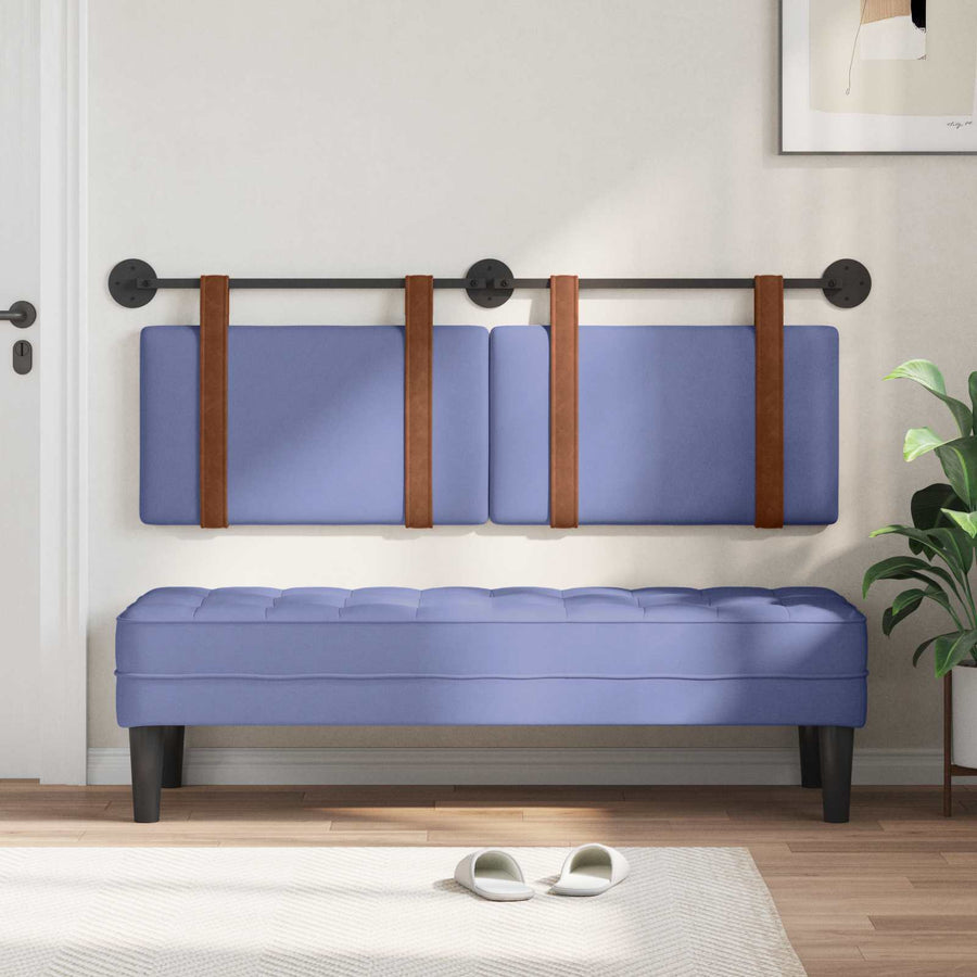 Hangend Hoofdeinde Effen Jeans Blauw 140 x 40 cm Bewerkt hout