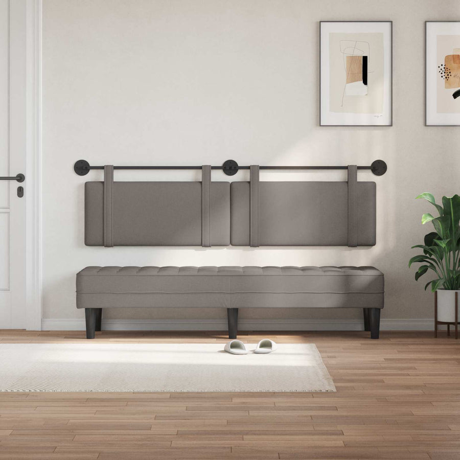 Hangend Hoofdeinde Wandgemonteerd Taupe 170 x 55 x 5 cm Stof
