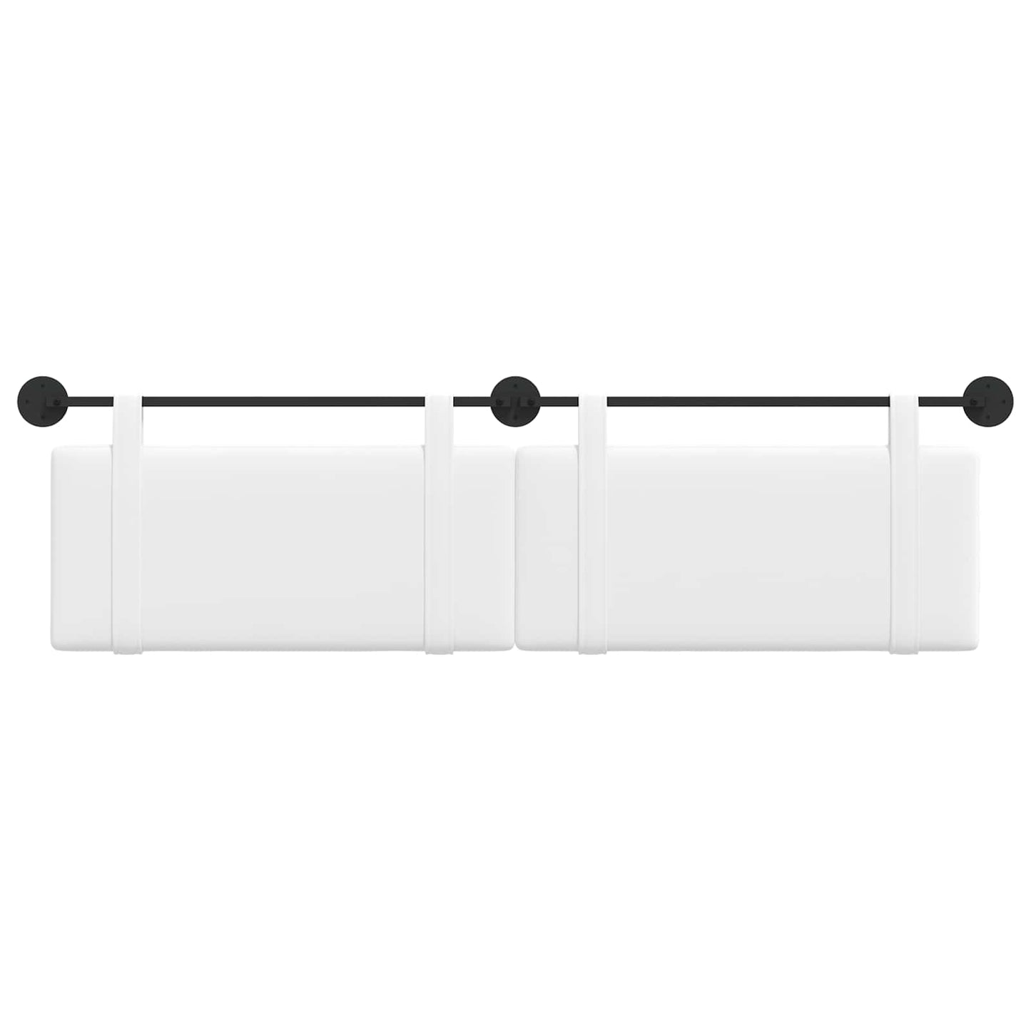 Hangend Hoofdeinde Wandgemonteerd Wit 170 x 55 x 5 cm Stof