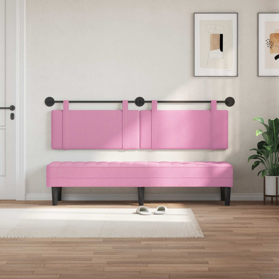 Hangend Hoofdeinde Wandgemonteerd Roze 170 x 55 x 5 cm Stof