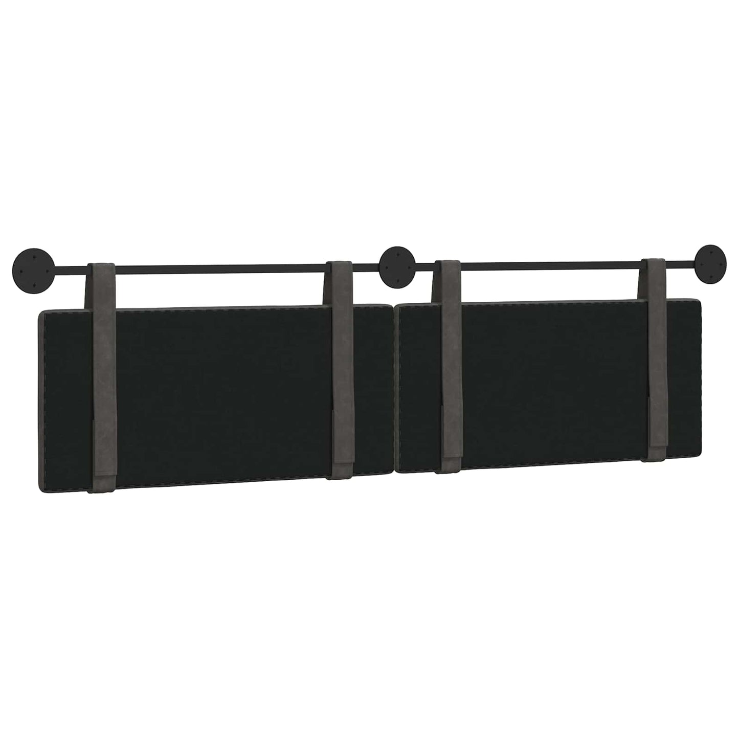 Hangend Hoofdeinde Effen Zwart 170 x 55 x 5 cm Antiek PU