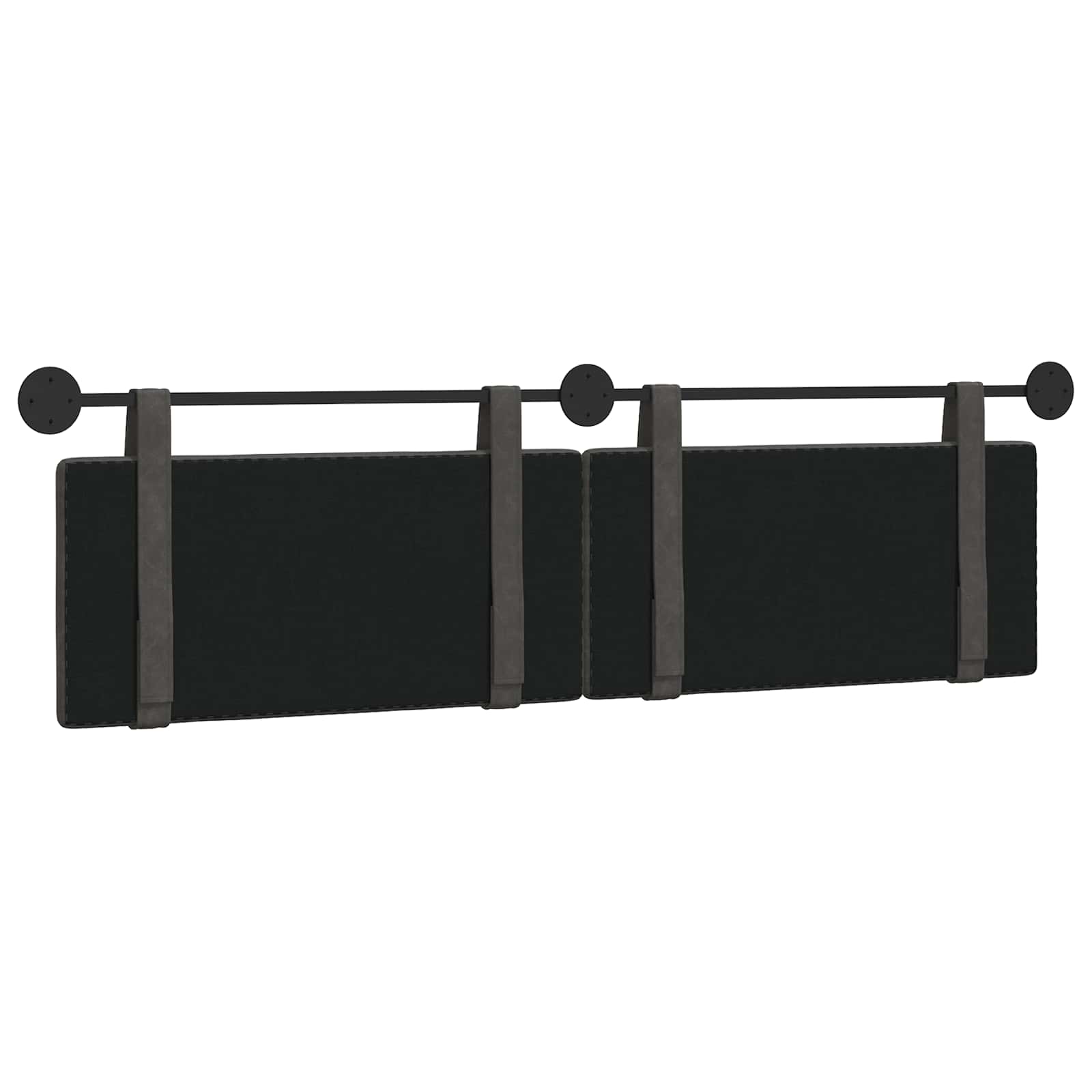 Hangend Hoofdeinde Effen Zwart 170 x 55 x 5 cm Antiek PU