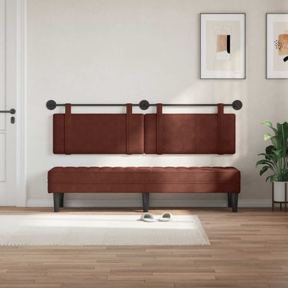 Hangend Hoofdeinde Glanzend Bruin 170 x 55 x 5 cm Antiek PU